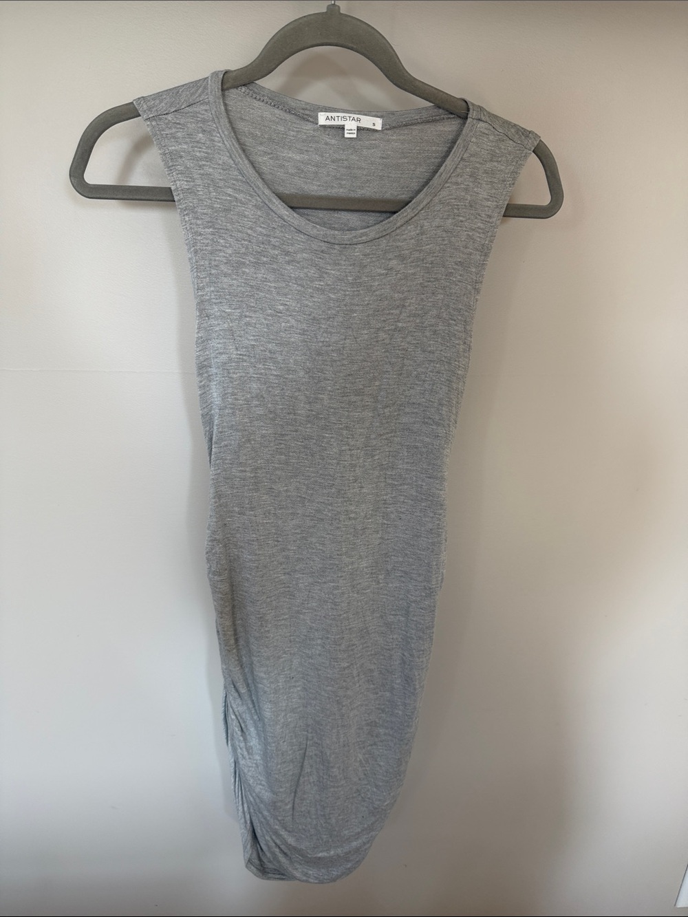 Antistar Gray Sleeveless Midi Dress